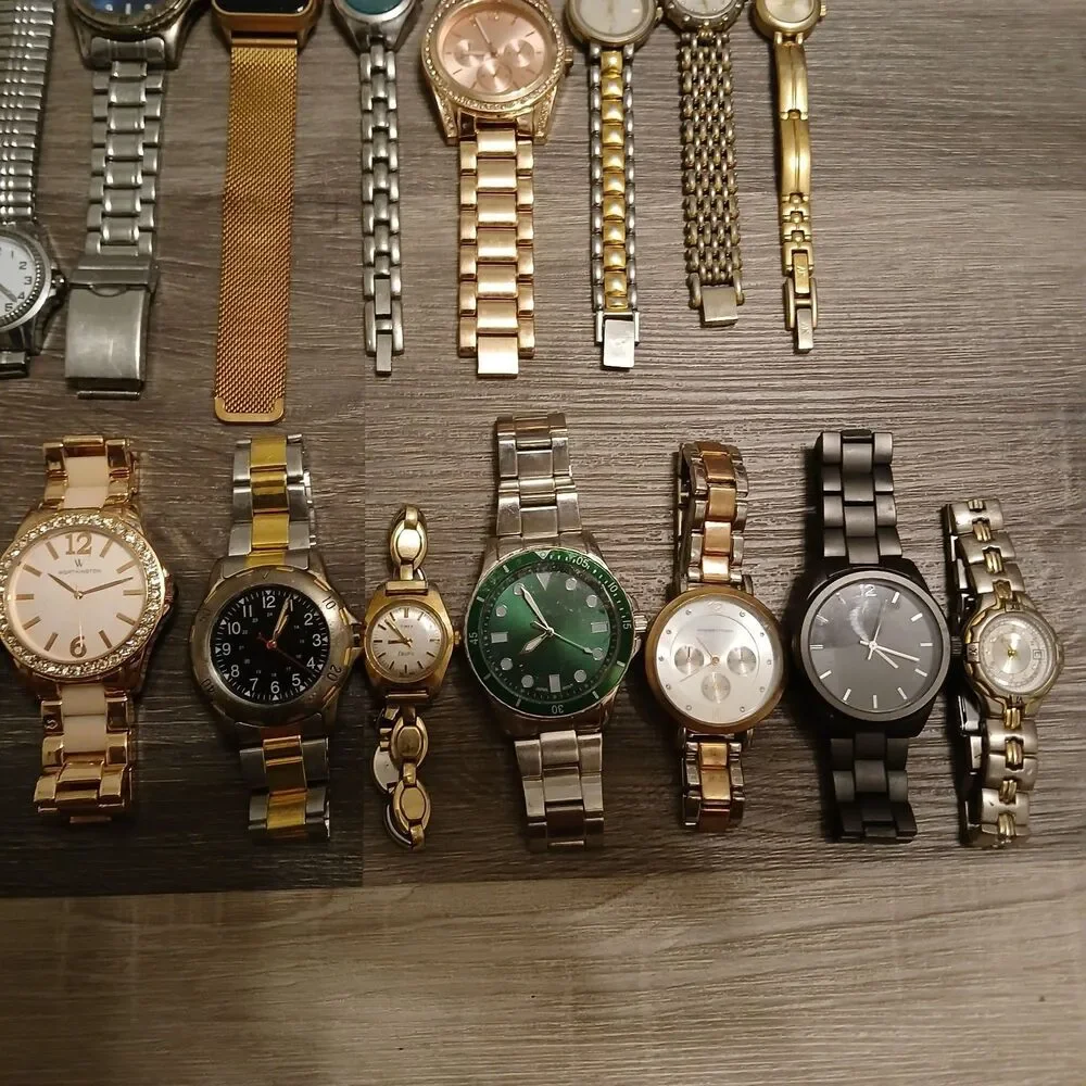 Lot 35+ Watches Parts/Repair ALL Metal Relic Casio Timex Guess Armitron Citizen